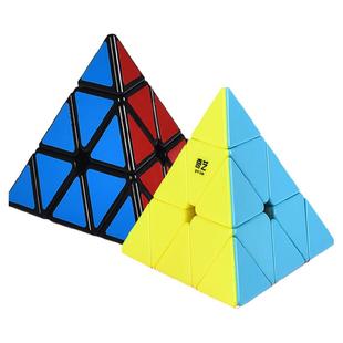 奇艺金字塔魔方玩具益智三角形异形初学者比赛专用幼儿园三阶磁力