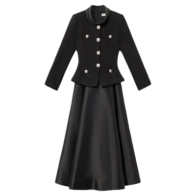 self-portrait粗花呢连衣裙