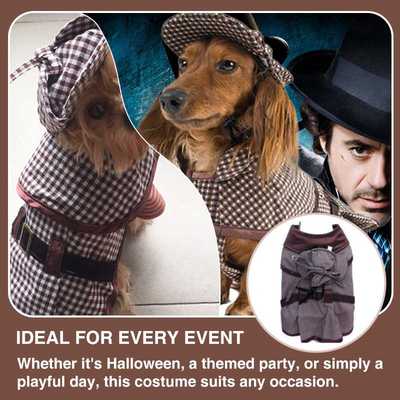 宠物衣服亚马逊狗小中型衣服服饰福尔摩斯搞笑犬秋冬搞怪毛衣套装