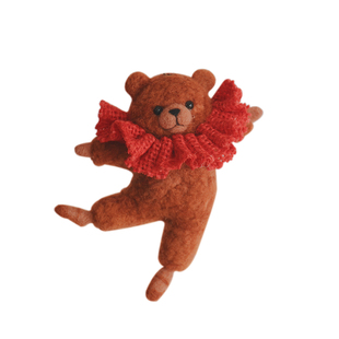 【羊毛毡材料包】手工戳戳乐DIY 自制芭蕾舞熊钥匙扣车挂包挂礼物