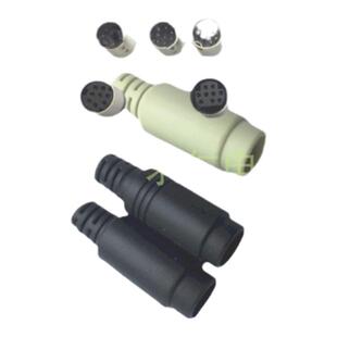 S端子头迷你3芯4芯5芯6芯8芯9芯圆头5针插头PLC编程器 MD5针连接