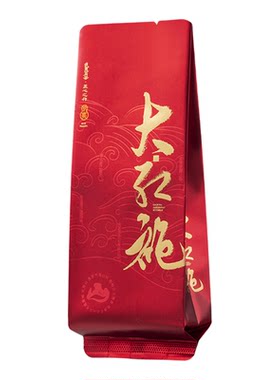 武夷山大红袍公版烫金长款小泡袋