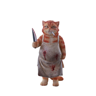 现货 JXK屠夫猫模型仿真动物摆件公仔玩偶装饰品手办礼物工艺品