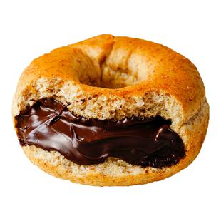 全麦夹心贝果无糖精巧克力味带馅欧包面包饱腹健身代餐营养早餐包