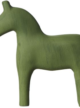 原木风文艺小木马小摆件客厅玄关电视柜家居软装饰品搭配木质书架