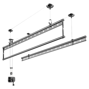 手摇升降晾衣架晒挂衣服的架子手动式妙夫人吊杆悬挂式阳台家用神