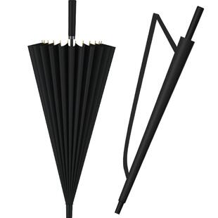 雨伞男士自动24骨长柄直杆加大加固防台风超大号双人加厚直柄大伞