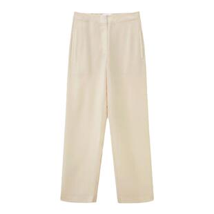 OVV春夏热卖女装醋酸绉纱面料简约直筒休闲通勤西裤