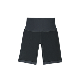 菲卡沫莉RIB高腰收腹提臀外穿裸感塑形瑜伽健身五分骑行裤短裤女