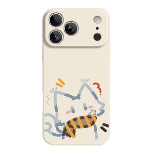 围巾猫咪iPhone17苹果16promax小米15华为mate80可爱pura70适用vivox300红米k90一加15情侣oppo荣耀400手机壳