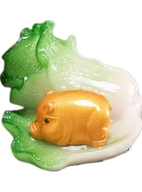 创意树脂可养白菜变色茶宠摆件茶桌茶台配件茶具精品茶玩茶艺装饰