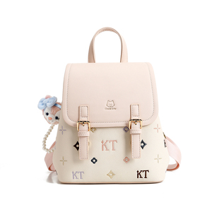 Cow&Kitty卡通刺绣女双肩背包