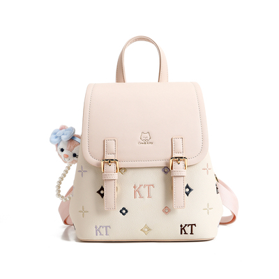 Cow&Kitty卡通刺绣女双肩背包