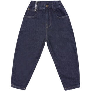 新款男童裤子加绒加厚儿童牛仔裤2025秋冬韩版一体绒宽松休闲长裤