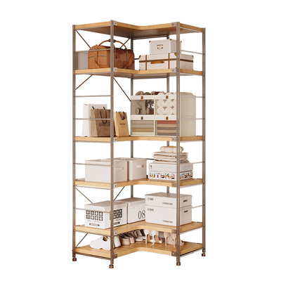 转角置物架落地一体靠墙转角柜子