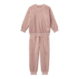 出口日本童装冬季儿童珊瑚绒保暖家居服套装男童女童加绒睡衣柔软