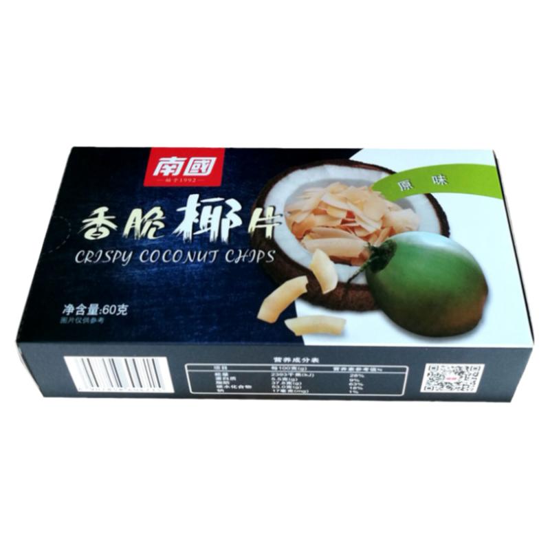 香脆椰子片南国盒装烤干60克