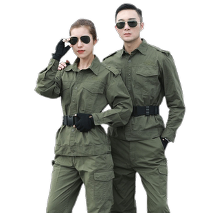 迷彩服套装男款春夏季薄款透气纯棉2025新式户外工作服装训练服女