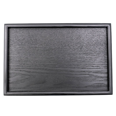 实木黑色茶盘长方形木制厂家直销