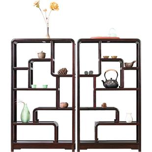 红木家具赞比亚血檀博古架新中式多宝阁仿古简约展示柜玄关柜