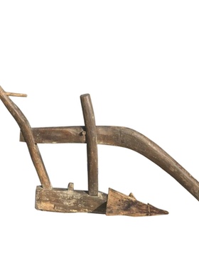 民俗老物件农耕工具风车木犁复古