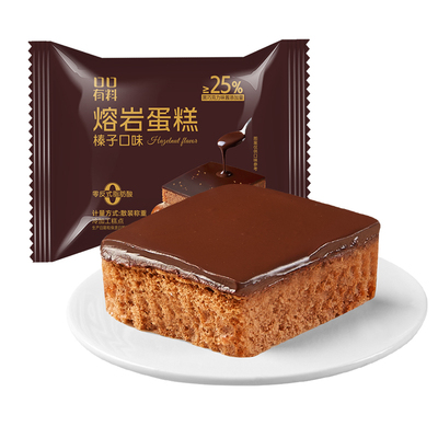 熔岩慕斯蛋糕巧克力味面包早餐