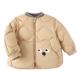 巴拉巴拉婴儿羽绒服男童短款棒球领外套宝宝内胆上衣冬装新款童装