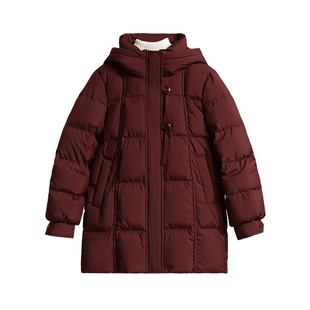 高端妈妈冬装中长款羽绒服2025新款中年女装中老年90鸭绒气质外套