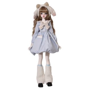 新款正版BJD4分/四分娃娃 Sadie沐蓝 可爱学院风小羊拟人SD人形偶