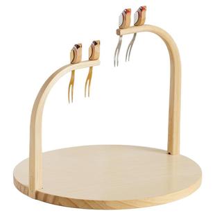 喜上眉梢实用乔迁新婚礼物高颜值带叉子的果盘家用高级感小众精致