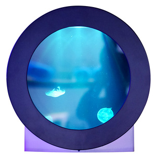 专业水母缸小型鱼缸水族箱水母家庭观赏桌面晶海水母缸定制款C7