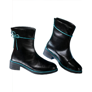 三分妄想明日方舟夕cos鞋子岁家干员cosplay游戏道具鞋中筒皮靴