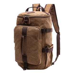 男士双肩包男款旅行男包男式运动帆布登山行李包斜挎多功能背包男