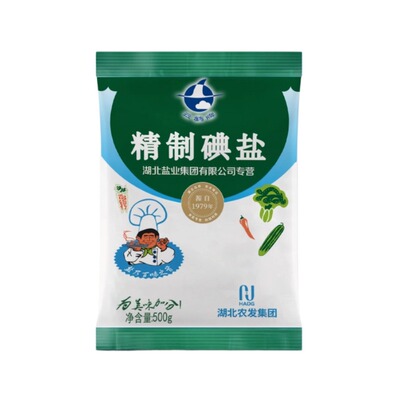 云鹤500g精制碘盐湖北老盐井矿盐加碘盐食盐家用细盐调味整箱批发