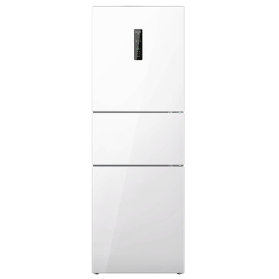 美菱电冰箱271L三开门家用无霜变频小户型出租房用大容量一级能效