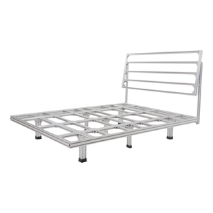 铝型材悬浮床合金钢架小户型无床头定制2026新款1.8米齐边主卧床