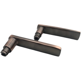 防盗门铝合金红古铜色把手门锁配件红色执手活动款上下压手柄