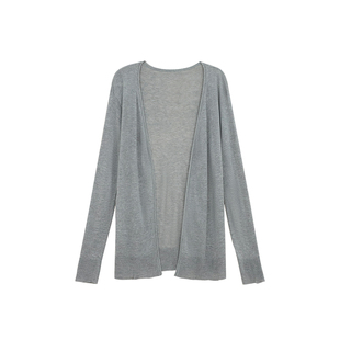 POET WONG【娇软素感】瘦瘦版型开衫 温柔美女感百搭天丝亚麻外套