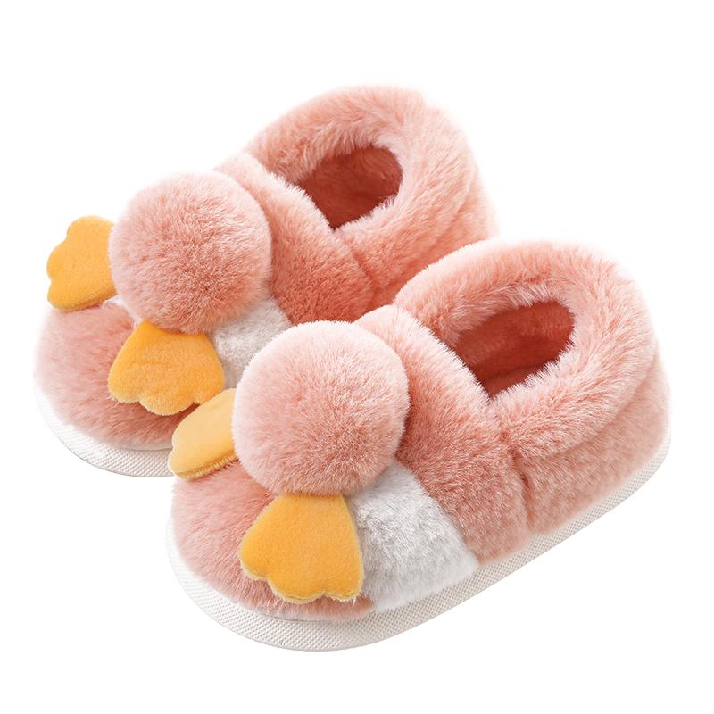 儿童棉鞋冬季男女童卡通厚底防滑居家鞋中小童保暖宝宝包跟棉拖鞋
