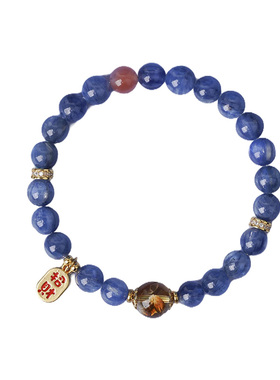 山川心语蓝晶石海蓝宝转运手链