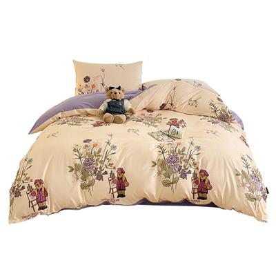 四件套精梳棉小熊印花