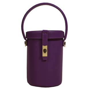 【EZRO】精致可爱！质感锁扣水桶包圆筒包真皮俏皮斜挎洋气女包