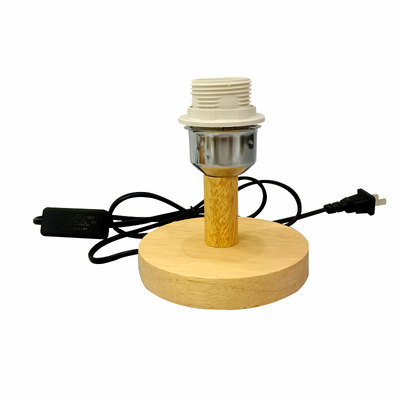 台灯座e27底座插电e14实木灯座