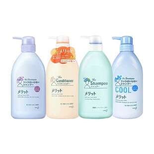 花王Merit无硅油弱酸性洗发水护发素40年国民 480ml正品日本控油