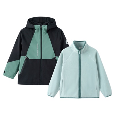 巴拉巴拉冲锋衣男童撞色两件套