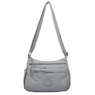 多隔层尼龙布中老年妈妈包2025新款女士时尚大容量百搭单肩斜挎包