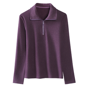 双面德丽绒高领打底衫女内搭长袖秋冬2025新款拉链加厚保暖上衣