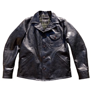 赔本抛售【四角】日系复古油蜡羊皮轻便真皮皮衣男