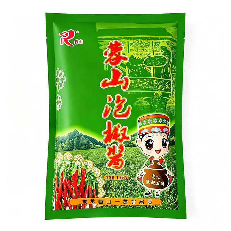 蓉山泡椒酱1.8kg袋 磨制纯泡椒酱川菜泡椒鸡杂酸辣调味酱商用酱料