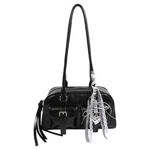 原创潮牌NBY百搭辣妹复古大容量波士顿包25新款小众设计腋下大包